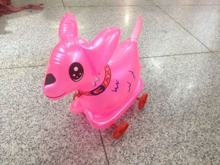 Inflatable toys children toy animals pulling small wheels with pull rope