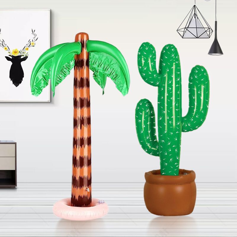 Factory in Stock Wholesale PVC Inflatable Coconut Tree Inflatable Toys Coconut Tree Props Cactus Potted Props