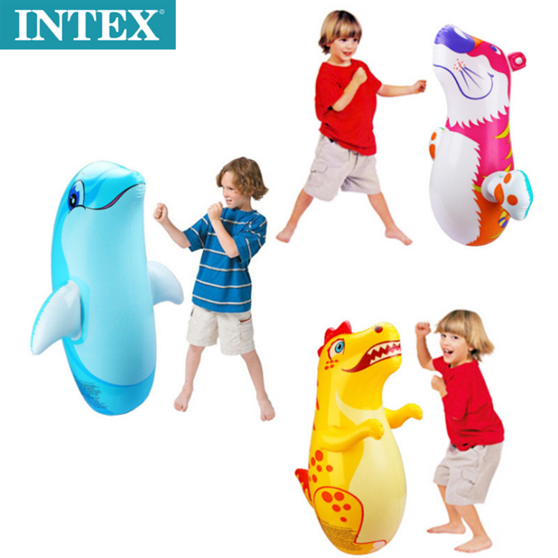 Intex 44669 3D Animal Tumbler Children&#039;s Inflatable Toys Boxing Bag Bottom Water Injection Leisure Toys