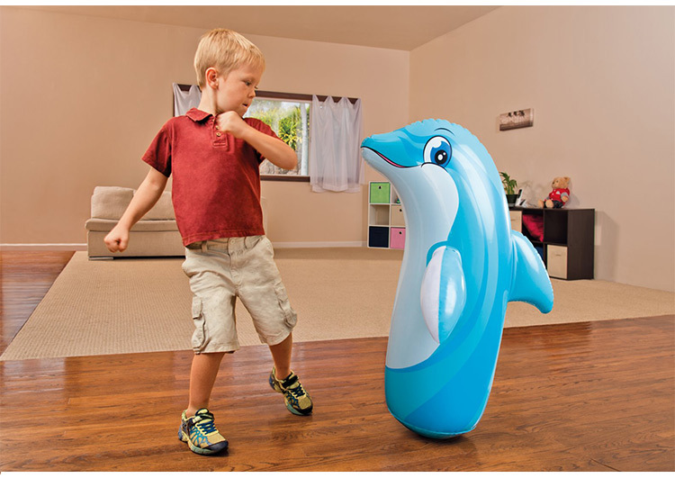 Intex 44669 3D Animal Tumbler Children's Inflatable Toys Boxing Bag Bottom Water Injection Leisure Toys