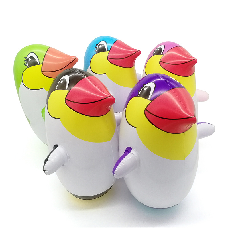 Factory Special Offer Large 70 Inflatable Penguins Tumbler Children&#039;s PVC Inflatable Toys Colorful Penguin Gift Stall