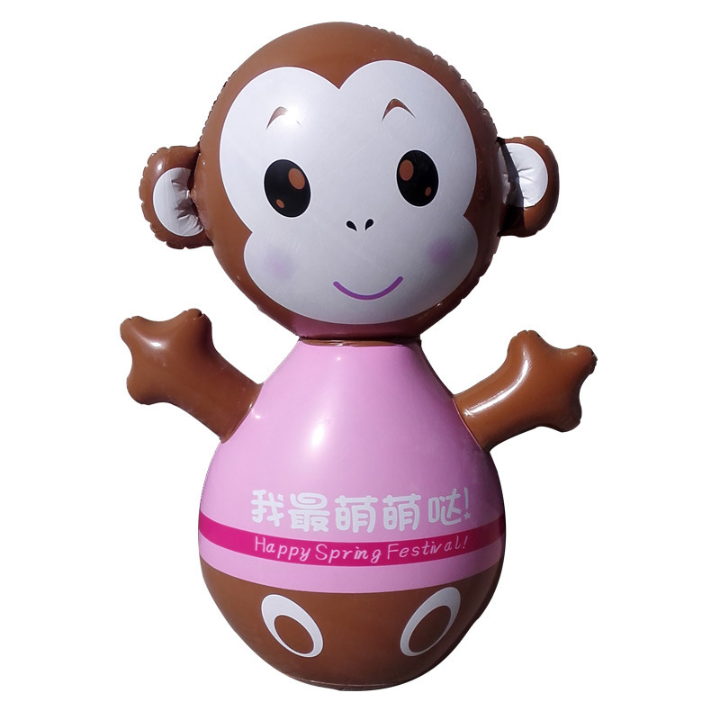 Factory Direct Sales Large Inflatable Tumbler 90cm Inflatable Toys Wholesale Cartoon Magic Ball Stall Hot Sale