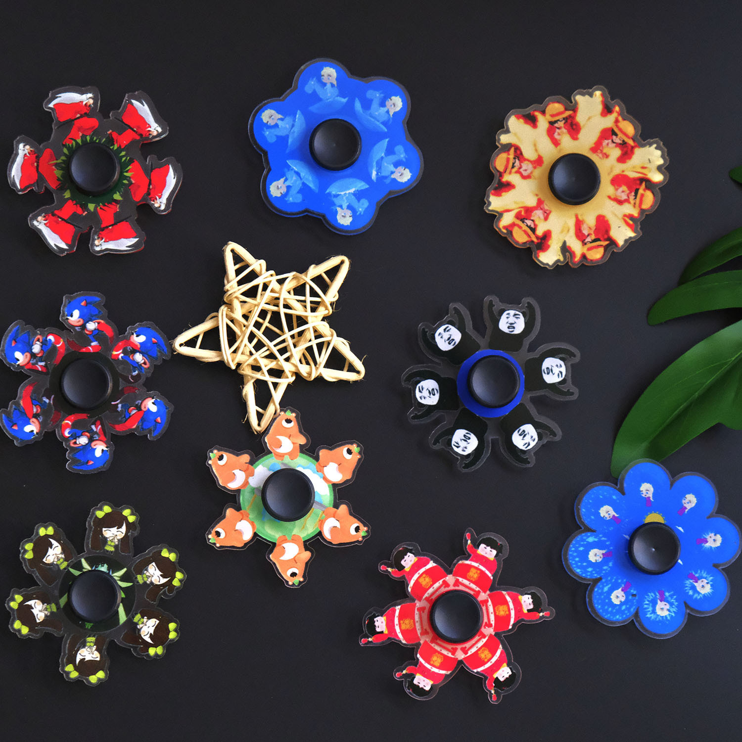 Internet Hot Dynamic Gyro TikTok 3D Anime Dynamic Gyro New Exotic Pressure Reduction Toy Fingertip Gyro