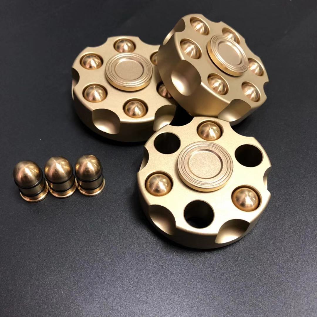 New Fingertip Gyro Pure Copper Revolver Bullet Removable Pistol EDC Rotating Adult Pressure Reduction Finger Toy New Fingertip Gyro Pure Copper Revolver Bullet Removable Pistol EDC Rotating Adult Pressure Reduction Finger Toy