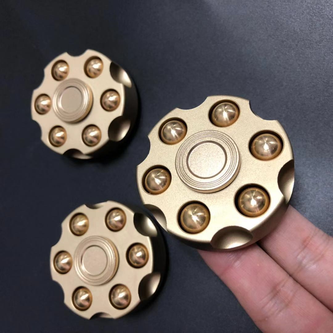 New Fingertip Gyro Pure Copper Revolver Bullet Removable Pistol EDC Rotating Adult Pressure Reduction Finger Toy New Fingertip Gyro Pure Copper Revolver Bullet Removable Pistol EDC Rotating Adult Pressure Reduction Finger Toy