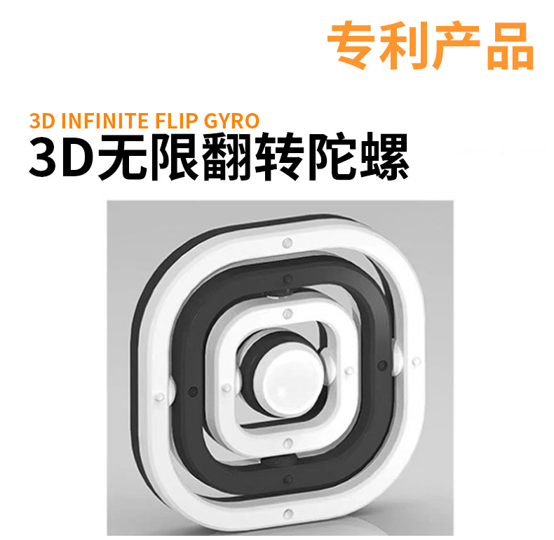 Flip Hand Spinner 3D Infinite Flip Gyro Creative Fingertip Gyro Decompression Toy Latest Amazon Toys