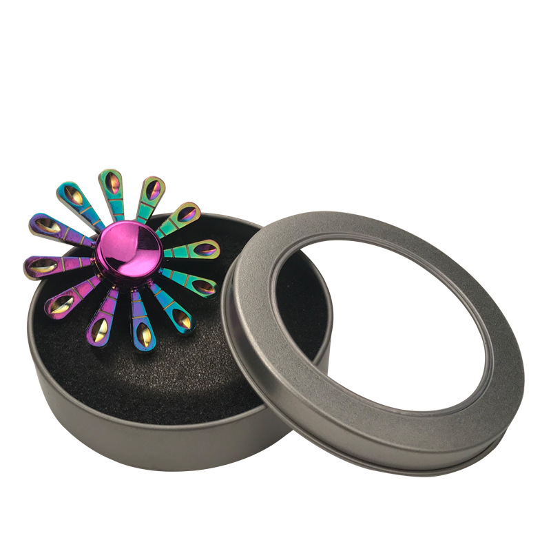Windmill Fingertip Gyro Children&#039;s Toy Primary and Secondary School Students Adult Pressure Relief Relieving Stuffy Metal Hand Spinner Hand Spinner