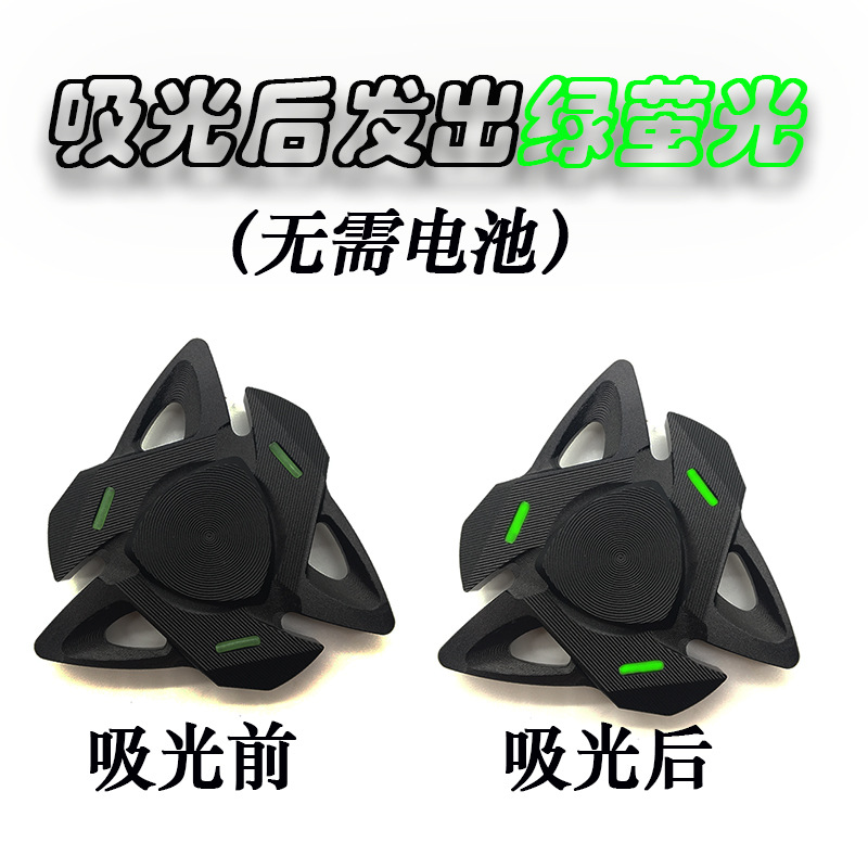 Ckfz Fingertip Gyro EDC Hand Spinner White Shark Adult Pressure Reduction Luminous Children&#039;s Toy One Product Dropshipping