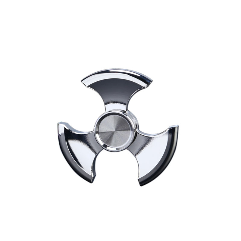 Stainless Steel Pure Steel Fingertip Gyro Three-Leaf Maya Children&#039;s Toy Adult Hand Spinner One-Piece Delivery