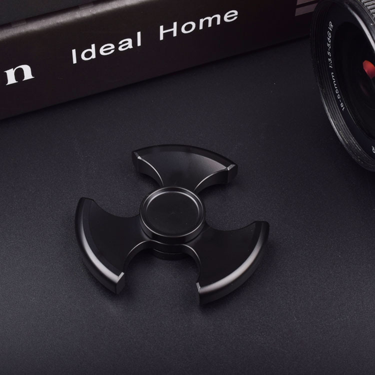 Stainless Steel Pure Steel Fingertip Gyro Three-Leaf Maya Children's Toy Adult Hand Spinner One-Piece Delivery