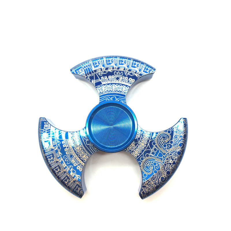 Stainless Steel Pure Steel Fingertip Gyro Three-Leaf Maya Children's Toy Adult Hand Spinner One-Piece Delivery