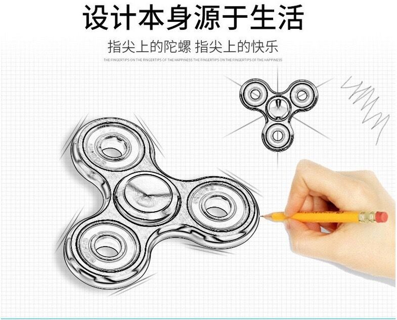 CrossBorder Fingertip Gyro Colorful ThreeLeaf Colorful Luminous Finger Rotating DoubleFaced Crystal Gyro Children's Toy