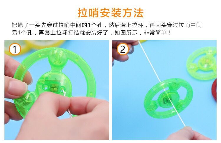 CrossBorder Fingertip Gyro Colorful ThreeLeaf Colorful Luminous Finger Rotating DoubleFaced Crystal Gyro Children's Toy
