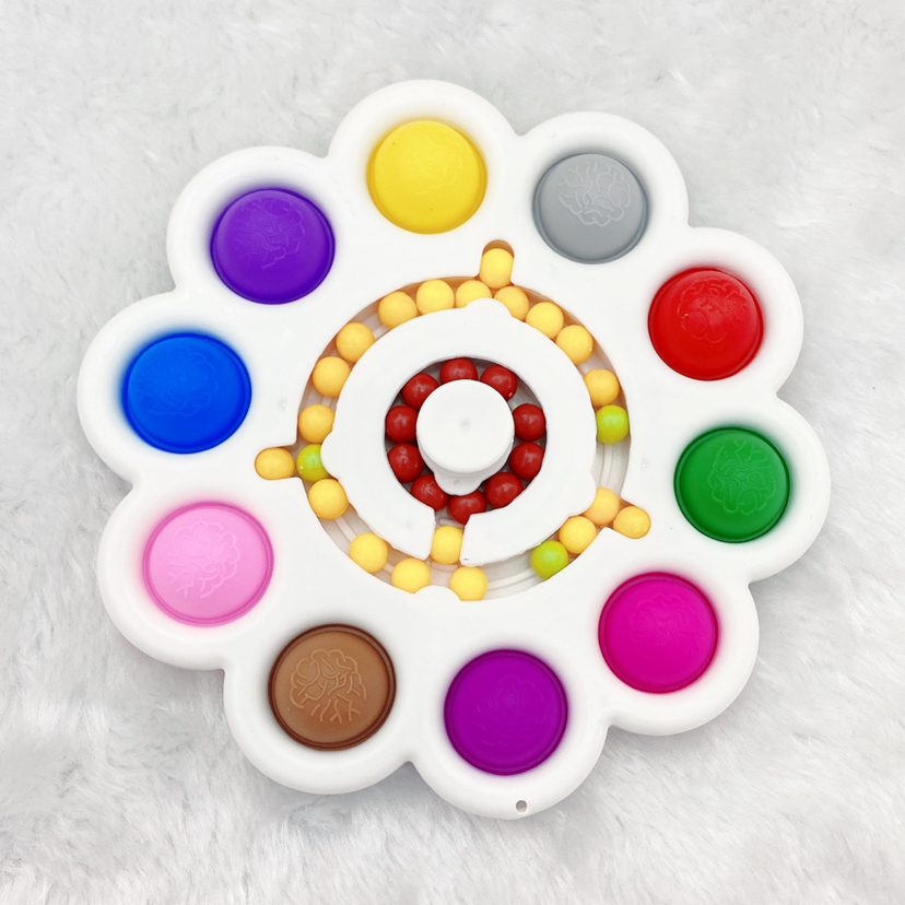 Rotating Fingertip Gyro Decompression Multi-Finger Finger Beads Gyro Bubble Music Stress Relief Artifact Pressing Toy