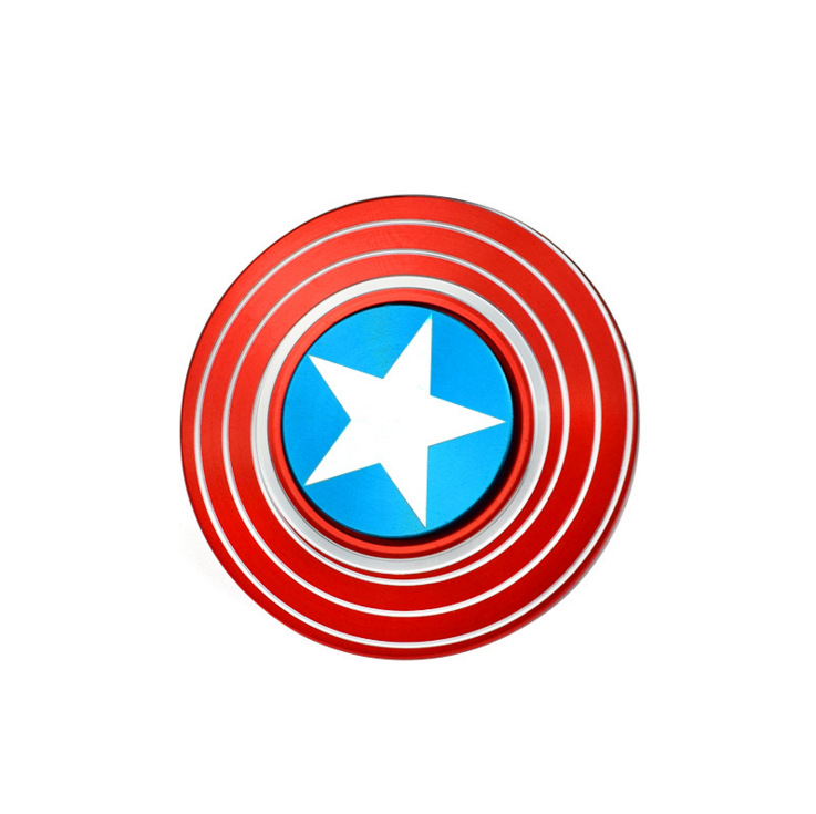 New Captain America Fingertip Gyro Shield Aluminum Alloy Gyro Spinner Pressure Reduction Toy Gyro Manufacturer New Captain America Fingertip Gyro Shield Aluminum Alloy Gyro Spinner Pressure Reduction Toy Gyro Manufacturer
