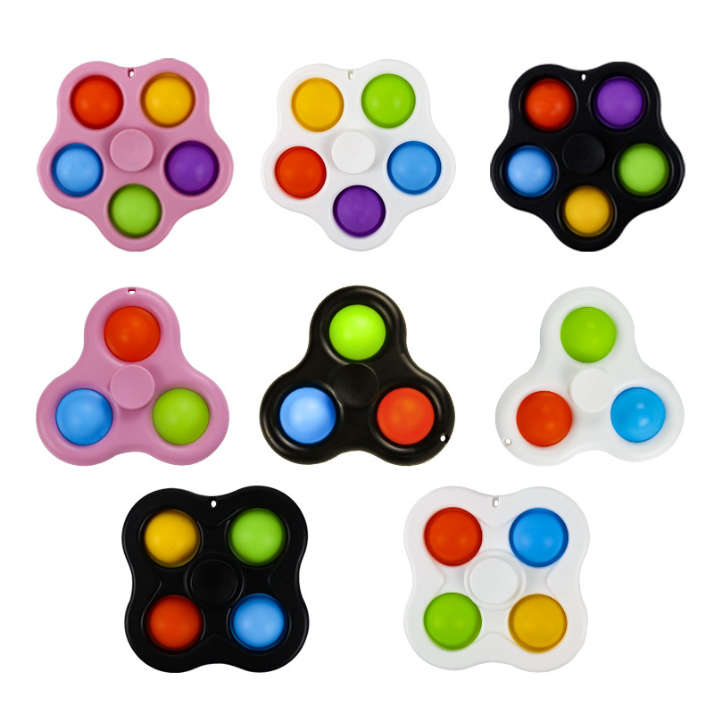 Cross-Border Hot Fingertip Gyro Bubble Music Rotating Rat Killer Pioneer Useful Tool for Pressure Reduction Decompression Squeeze Board Vent Toy