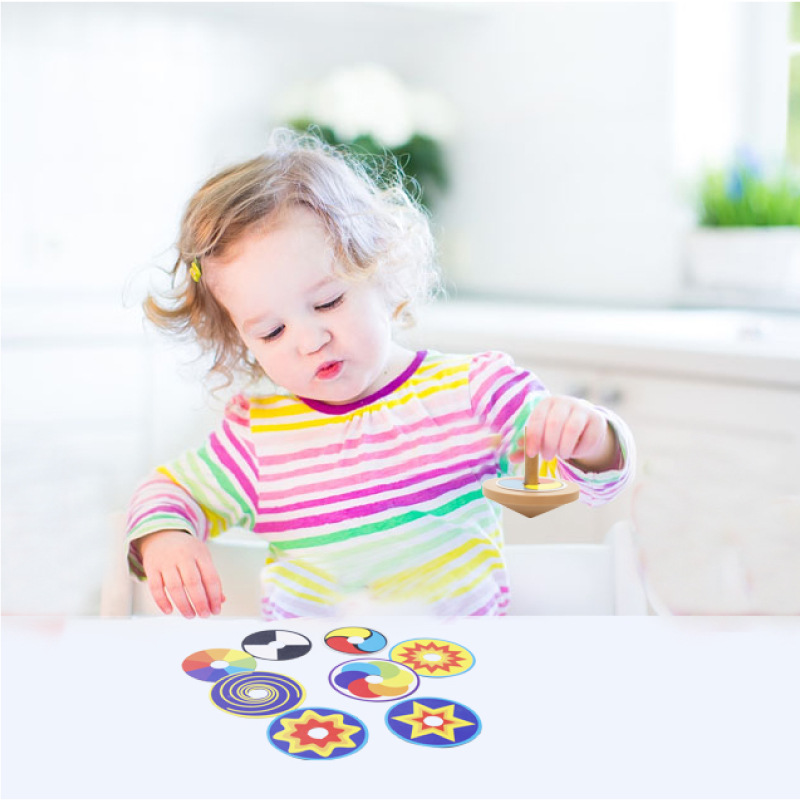 Creative Educational Toys Variety Gyro Children&#039;s Toy Wooden Building Blocks Fingertip Gyro TikTok Same Style Hot Sale Toy