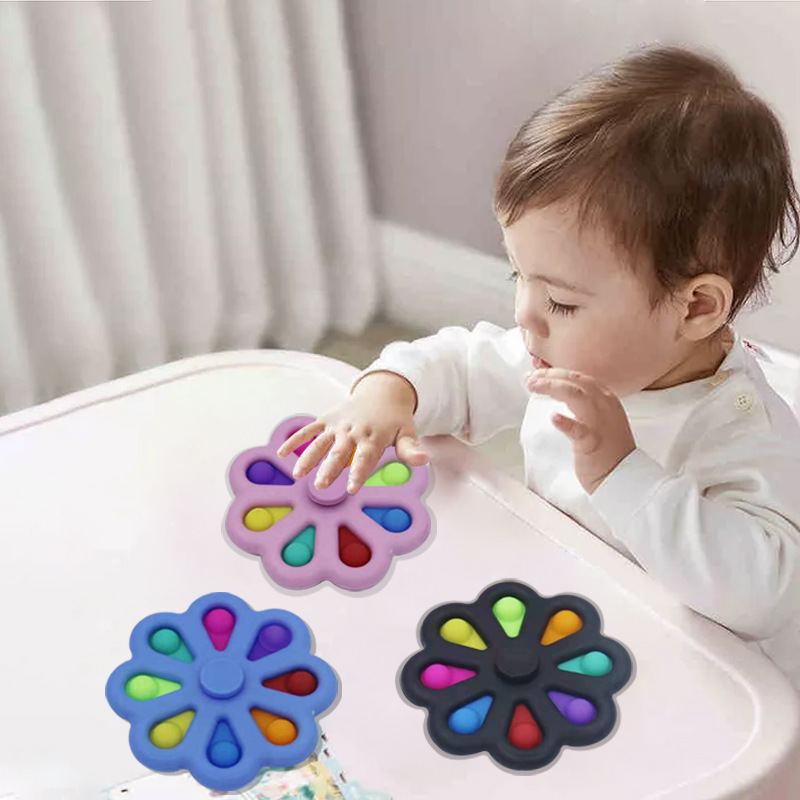 Fingertip gyro  Killer Pioneer Bubble Music Hand Spinner Rotating Printing Painted Fingertip Gyro Children Press Toy