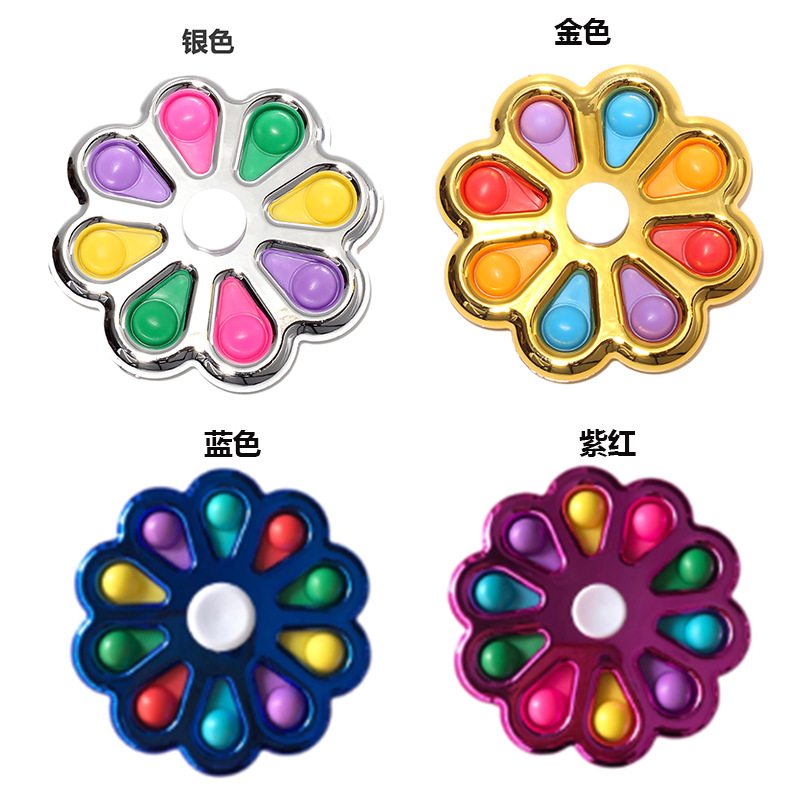 Fingertip gyro  Killer Pioneer Bubble Music Hand Spinner Rotating Printing Painted Fingertip Gyro Children Press Toy