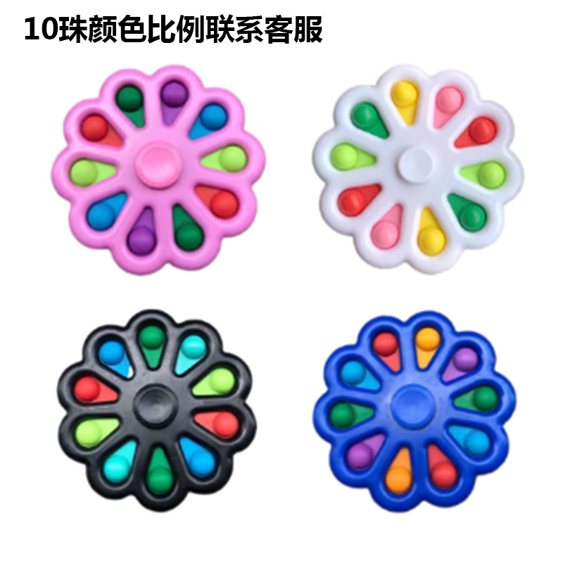 Fingertip gyro  Killer Pioneer Bubble Music Hand Spinner Rotating Printing Painted Fingertip Gyro Children Press Toy