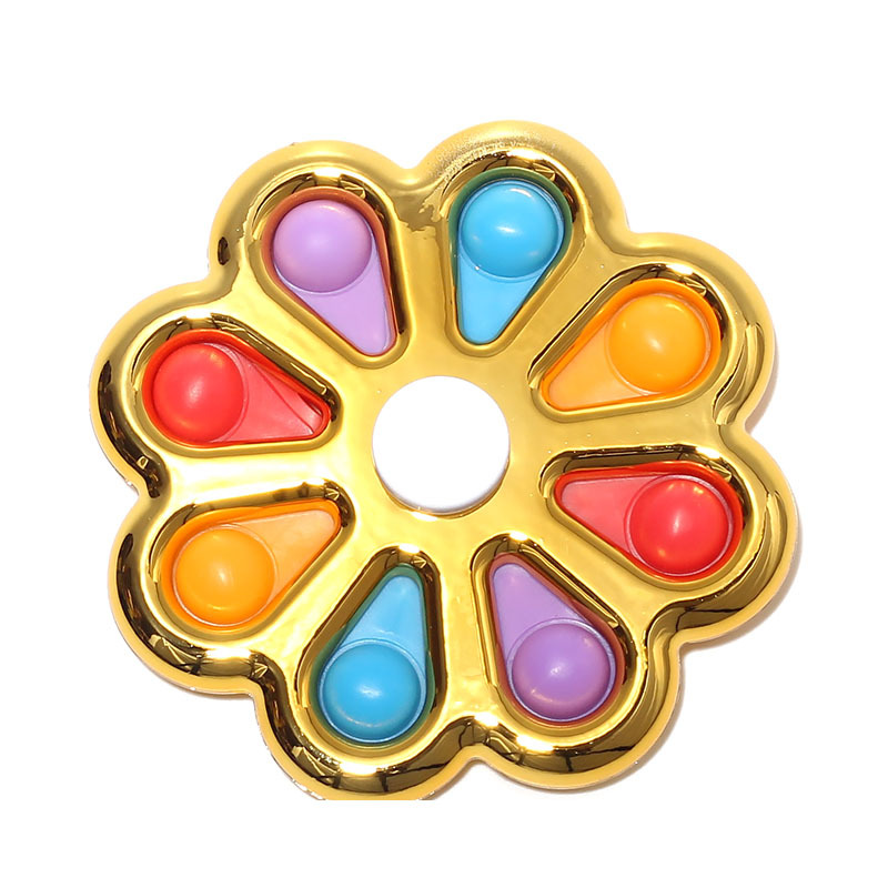 Fingertip gyro  Killer Pioneer Bubble Music Hand Spinner Rotating Printing Painted Fingertip Gyro Children Press Toy