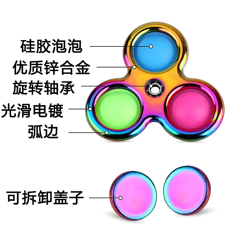 Amazon Finger Bubble Music Gyro Alloy Fingertip Gyro Pressure Reduction Toy Deratization Pioneer Keychain Bubble