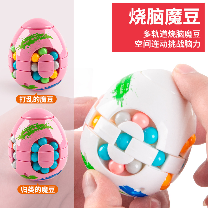 Toys Puzzle Flip Bucket Gyro Cube Rotating Magic Bean Monster Egg Fingertip Gyro Pressure Reduction Toy Decompression