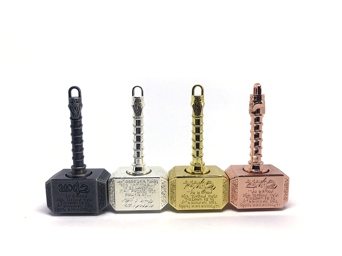 Thor Hammer Upgraded Version Fingertip Gyro Avengers League Hand Spinner Alloy Weapon Adult Stress Relief Toys