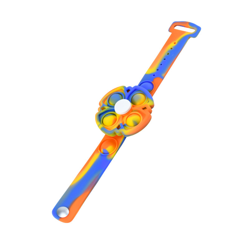 Rotating Bracelet Bubble Decompression Toy Mouse Killer Pioneer Fingertip Gyro Silicone Bracelet Children&#039;s Educational Toys