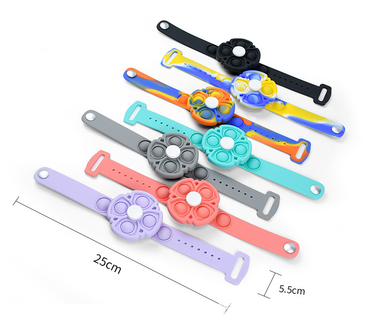 Rotating Bracelet Bubble Decompression Toy Mouse Killer Pioneer Fingertip Gyro Silicone Bracelet Children's Educational Toys Rotating Bracelet Bubble Decompression Toy Mouse Killer Pioneer Fingertip Gyro Silicone Bracelet Children's Educational Toys