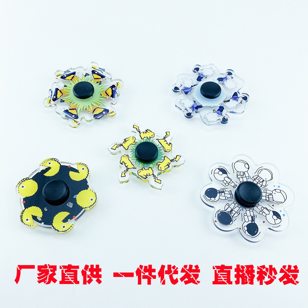 Tiktok's Same Spaceman Fingertip Gyro Naruto Sasuke Dynamic Gyro Hand Spinner