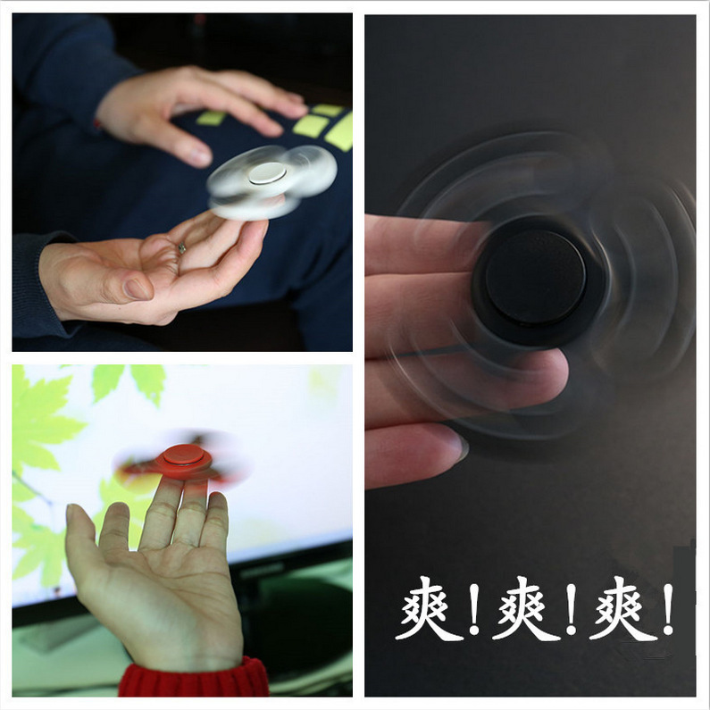 Innovative triangular fingertip toy fingertip gyro toy luminescent finger gyro multi-color fingertip gyro style