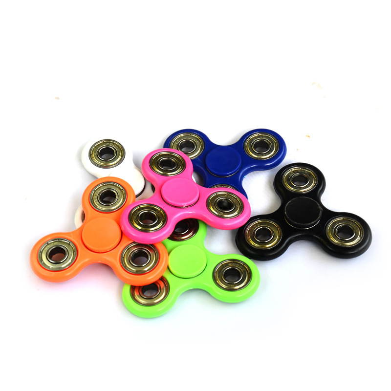 Innovative triangular fingertip toy fingertip gyro toy luminescent finger gyro multi-color fingertip gyro style