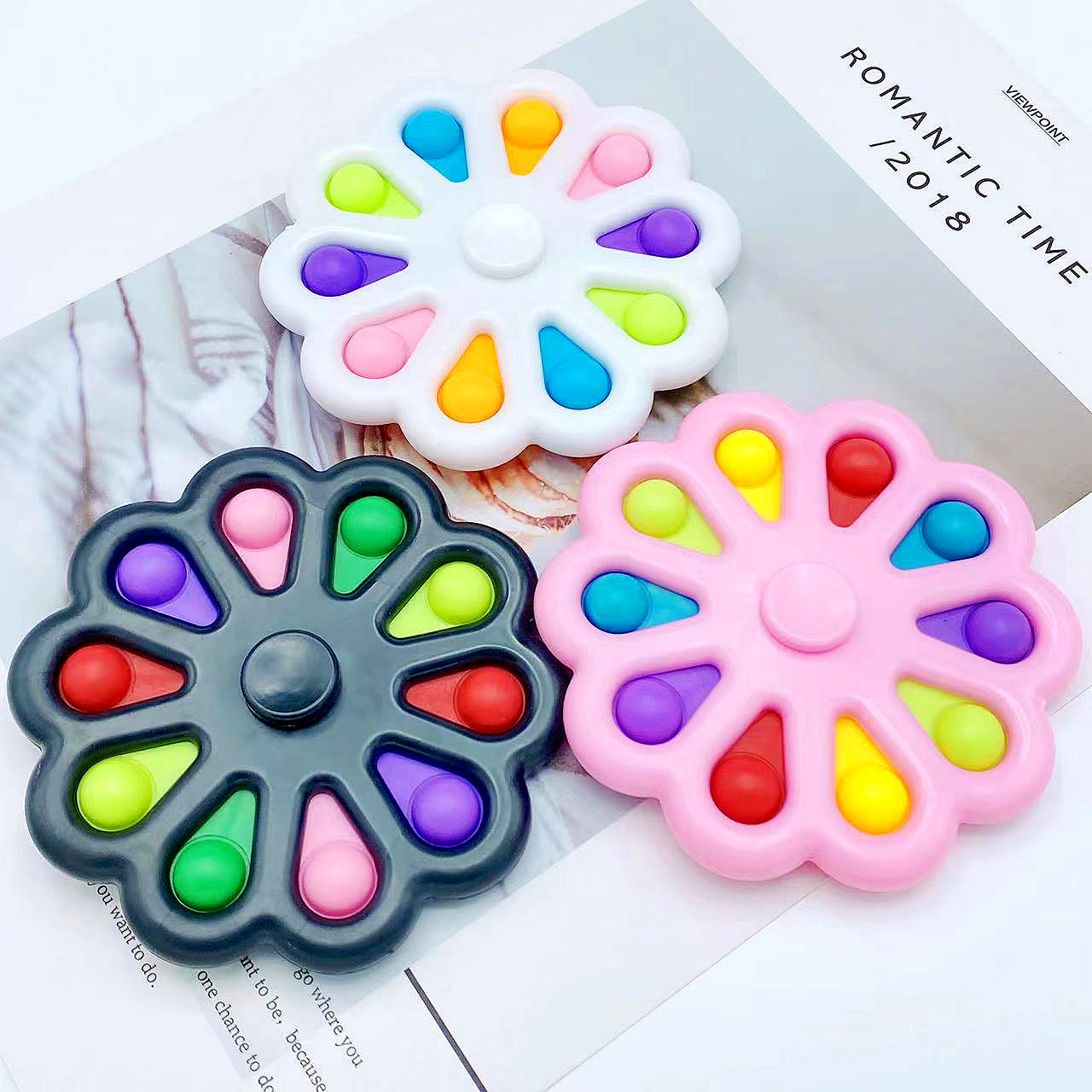 Silicone Squeeze Board Fingertip Gyro for Decompression Rat Killer Pioneer Stress Relief Toy Wholesale Fingertip gyro