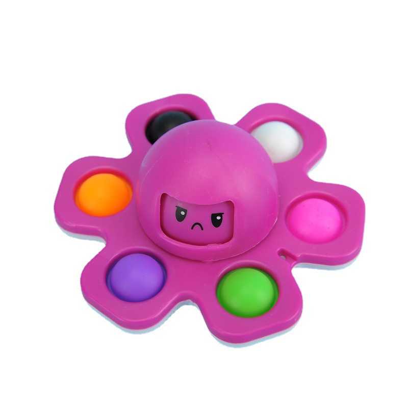 Cross-Border Amazon Sources Face-Changing Octopus Fingertip Gyro Deratization Pioneer Pop Decompression Decompression Toy Wholesale