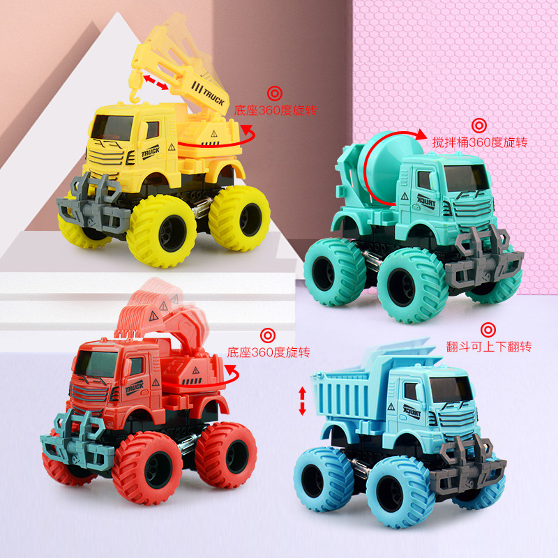 Children&#039;s Inertia Four-Wheel Drive off-Road Vehicle Impact Transformer Toy Car Baby Engineering Car Model 2-5 Years Old Boy