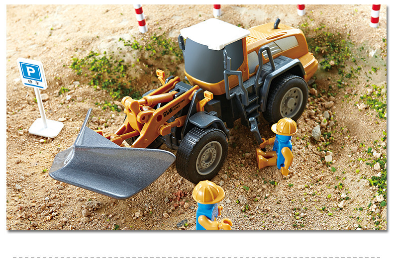 4678 Simulation Alloy Car Model 1:55 Engineering Excavator Set Crane Truck Sliding Children's Toys