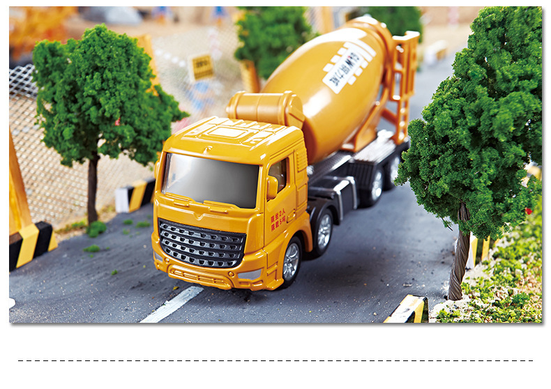 4678 Simulation Alloy Car Model 1:55 Engineering Excavator Set Crane Truck Sliding Children's Toys