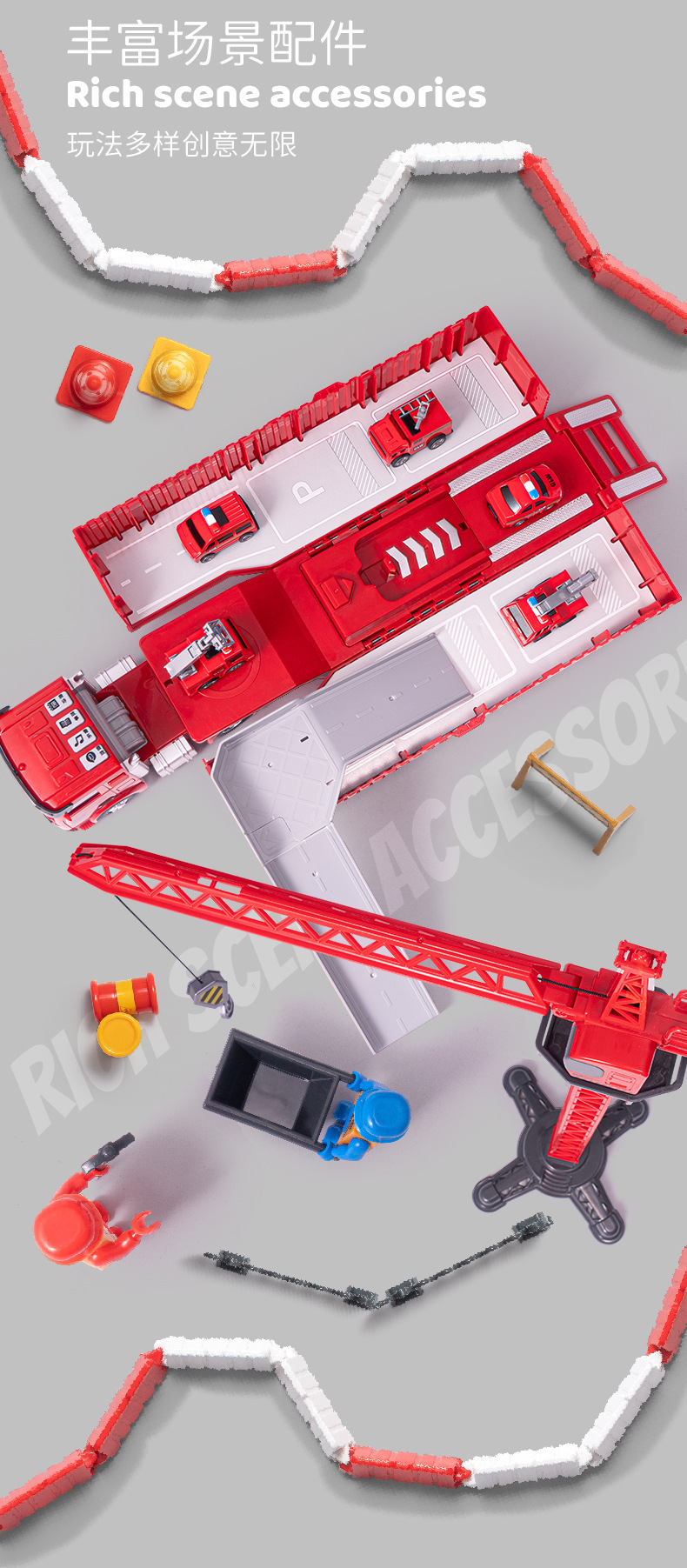 4678 Simulation Alloy Car Model 1:55 Engineering Excavator Set Crane Truck Sliding Children's Toys