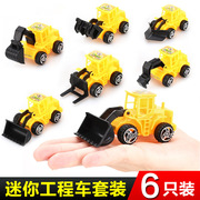 4678 Simulation Alloy Car Model 1:55 Engineering Excavator Set Crane Truck Sliding Children's Toys