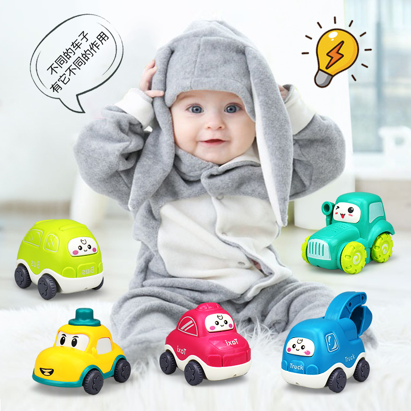 Children&#039;s Inertial Vehicle Cartoon Model Drop-Resistant Engineering Car Toys Cross-Border Stall Wholesale Kindergarten Car Gifts
