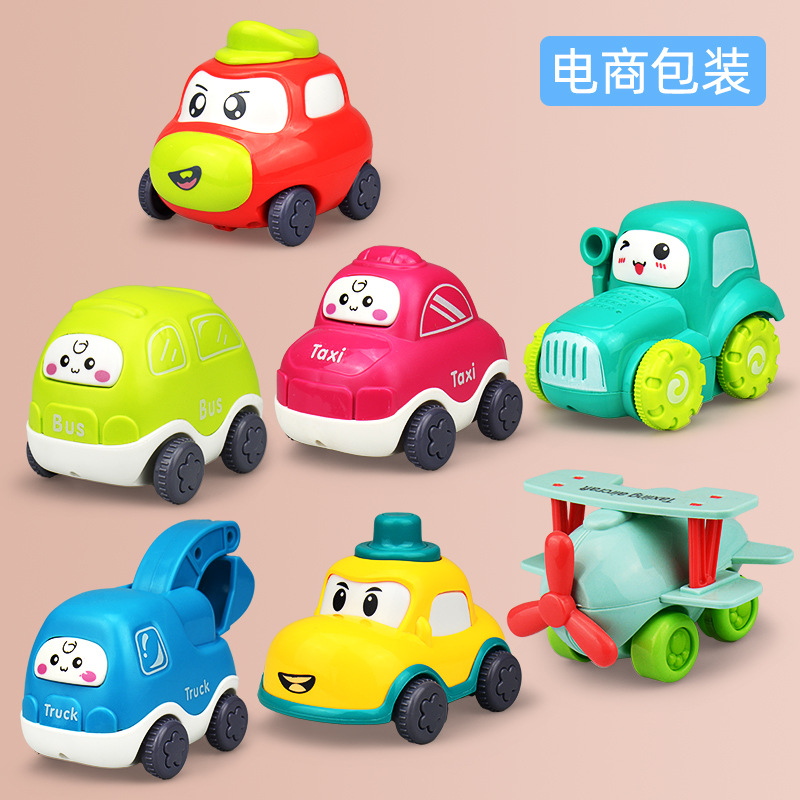 Children&#039;s Inertial Vehicle Cartoon Model Drop-Resistant Engineering Car Toys Cross-Border Stall Wholesale Kindergarten Car Gifts