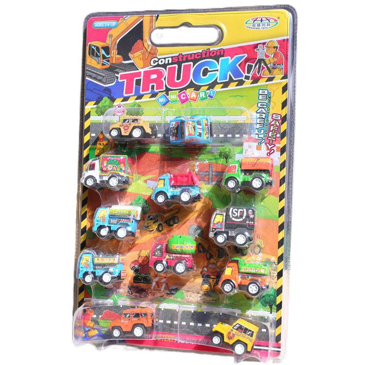New Car Toy Set Model Engineering Car Children&#039;s Mini Car Inertia Pull Back Car
