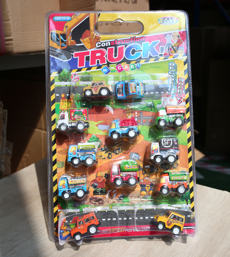 New Car Toy Set Model Engineering Car Children's Mini Car Inertia Pull Back Car