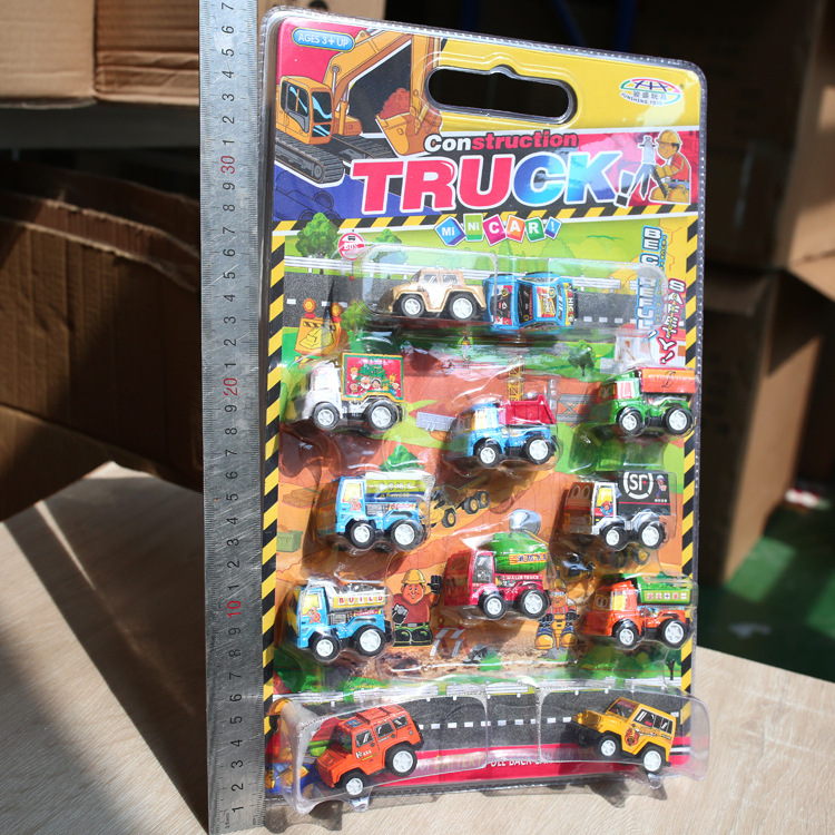 New Car Toy Set Model Engineering Car Children's Mini Car Inertia Pull Back Car