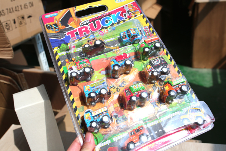 New Car Toy Set Model Engineering Car Children's Mini Car Inertia Pull Back Car