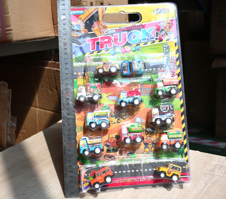 New Car Toy Set Model Engineering Car Children's Mini Car Inertia Pull Back Car