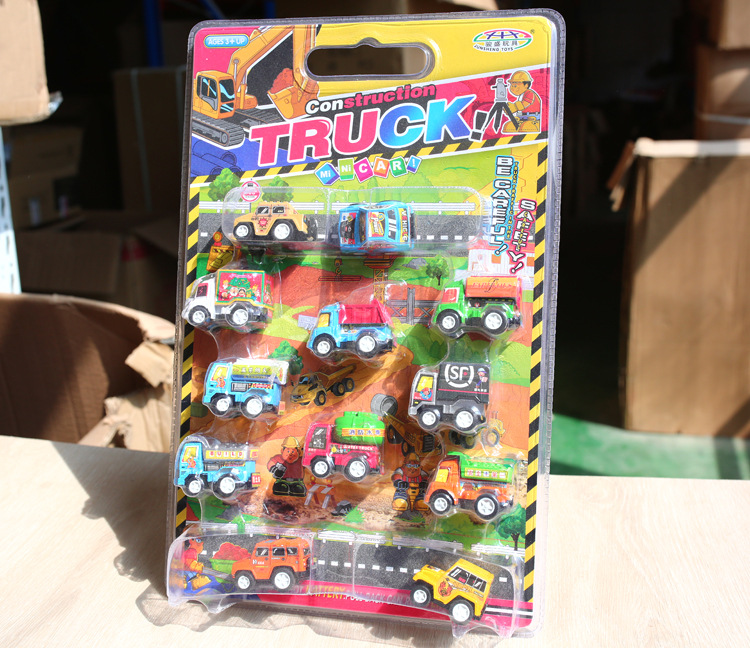 New Car Toy Set Model Engineering Car Children's Mini Car Inertia Pull Back Car