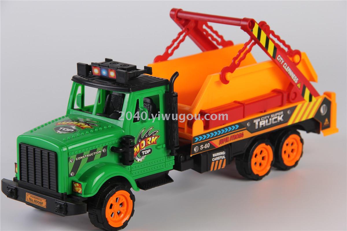 Children&#039;s toys wholesale inertia engineering vehicles sanitation car F07880 toy car