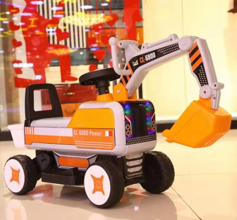 Children&#039;s Engineering Car Toy Car Electric Excavator Excavator Boy Can Sit People Oversized Can Sit Riding Excavator
